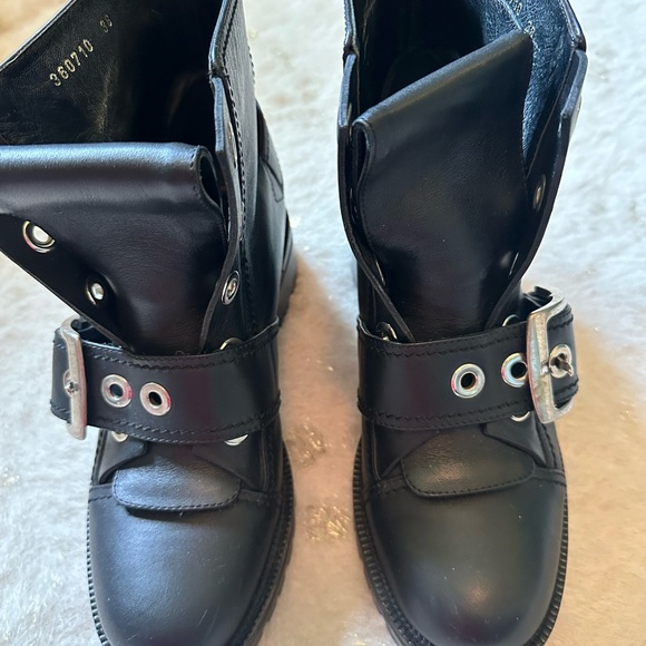 Alexander McQueen double buckle combat booties - Picture 3 of 4